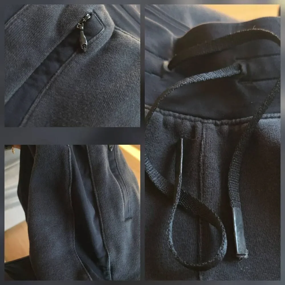 Lululemon womens Sz 4 wash black high Rise Scuba jogger pants